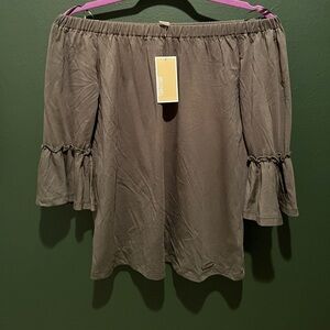 Micheal Kors- off the shoulder. Green XS